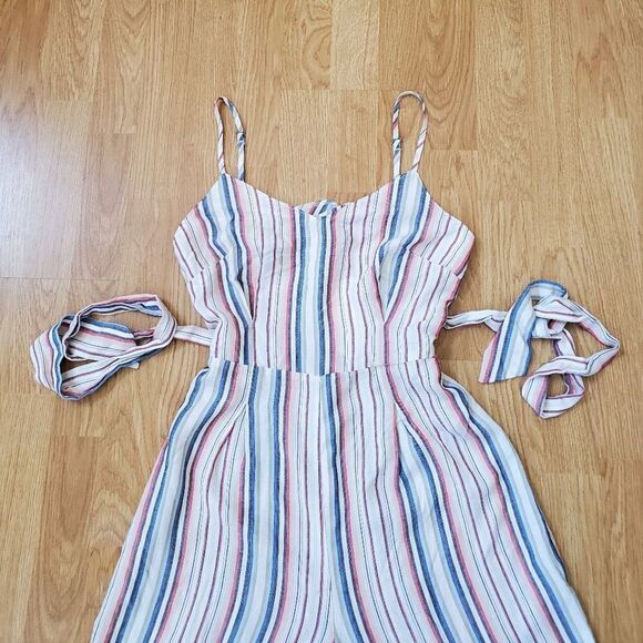 NEW! Love, Fire Stripe Belted Jumpsuit size Small - Picture 5 of 15